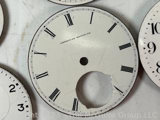 Grouping of Enamel Pocket Watch Faces