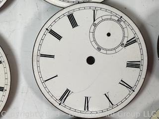 Grouping of Enamel Pocket Watch Faces