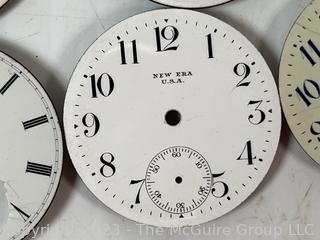 Grouping of Enamel Pocket Watch Faces