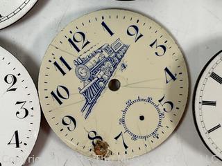 Grouping of Enamel Pocket Watch Faces