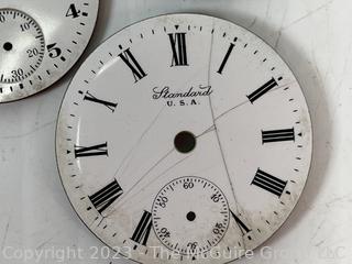 Grouping of Enamel Pocket Watch Faces