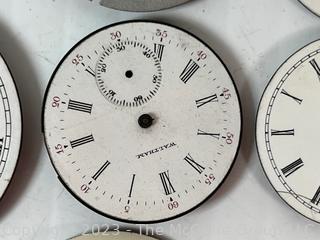 Grouping of Enamel Pocket Watch Faces