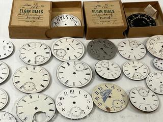 Grouping of Enamel Pocket Watch Faces