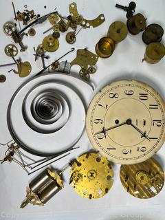 Clockmakers Repair Parts including Tiffany & Co. Metal Face