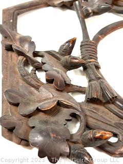 Intricately Carved Wooden Cuckoo Clock and Movement Parts