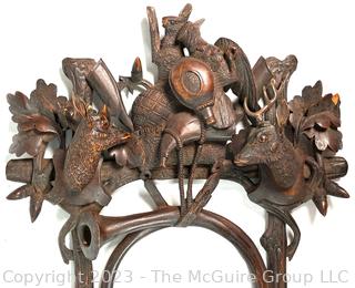 Intricately Carved Wooden Cuckoo Clock and Movement Parts