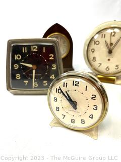 Grouping of Desk, Wall and Travel Clocks