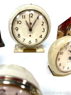 Grouping of Desk, Wall and Travel Clocks