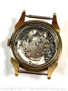 Ingraham Pocket Watch, Elgin Wristwatch and Sandoz-Vuille 8 Day 7J Swiss Clock Movement 