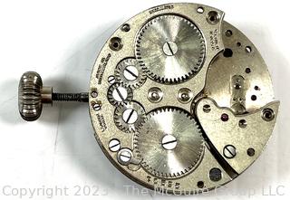 Ingraham Pocket Watch, Elgin Wristwatch and Sandoz-Vuille 8 Day 7J Swiss Clock Movement 