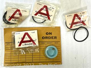 Box of Accutron Watch Parts.  See all the photos for more detail. Does not include metal box