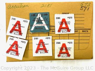 Box of Accutron Watch Parts.  See all the photos for more detail. Does not include metal box