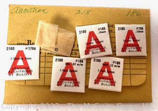 Box of Accutron Watch Parts.  See all the photos for more detail. Does not include metal box