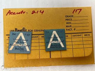 Box of Accutron Watch Parts.  See all the photos for more detail. Does not include metal box