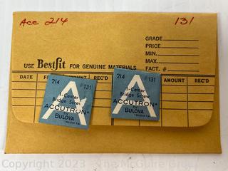 Box of Accutron Watch Parts.  See all the photos for more detail. Does not include metal box