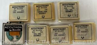 Box of Accutron Watch Parts.  See all the photos for more detail. Does not include metal box