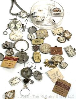 Grouping of Watchmakers Movements and Repair Supplies