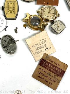 Grouping of Watchmakers Movements and Repair Supplies