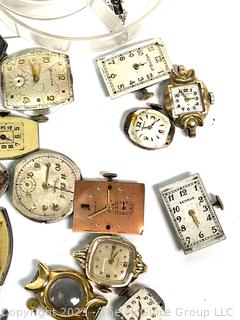 Grouping of Watchmakers Movements and Repair Supplies