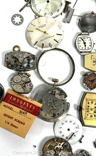 Grouping of Watchmakers Movements and Repair Supplies