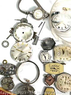 Grouping of Watchmakers Movements and Repair Supplies