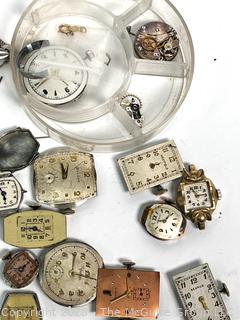 Grouping of Watchmakers Movements and Repair Supplies