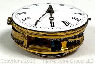 Small Clock Movement.  Edwin Clarke, London 1873