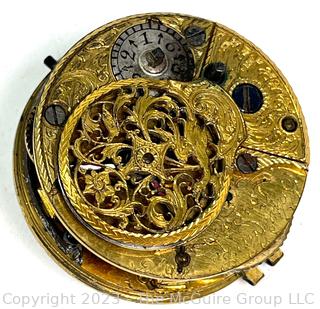 Small Clock Movement.  Edwin Clarke, London 1873