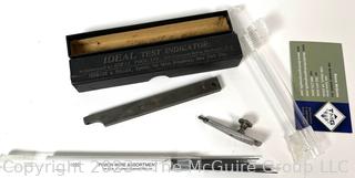 Watchmakers Tools including Ideal Test Indicator and Pinion Wire Assortment