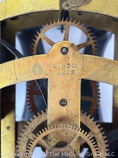 Clock Movement (marked "Made in USA" #50) and Parts 