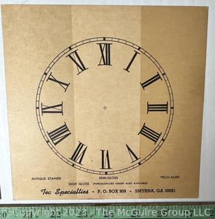 Large Group of Paper Clock Faces