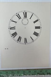 Large Group of Paper Clock Faces