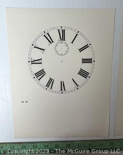 Large Group of Paper Clock Faces