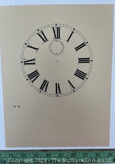 Large Group of Paper Clock Faces