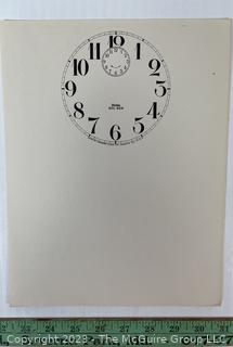 Large Group of Paper Clock Faces