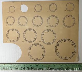 Large Group of Paper Clock Faces