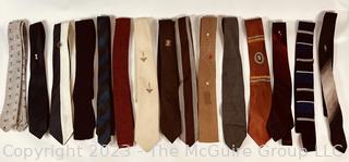 Group of Vintage Skinny Neck Ties