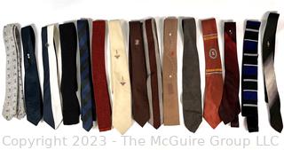 Group of Vintage Skinny Neck Ties