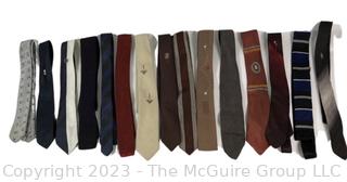 Group of Vintage Skinny Neck Ties