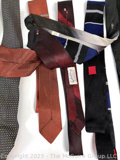 Group of Vintage Skinny Neck Ties