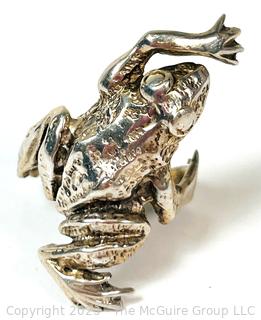 Cast Sterling Silver Frog Ring