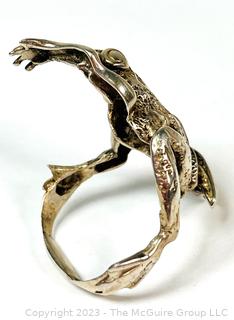 Cast Sterling Silver Frog Ring