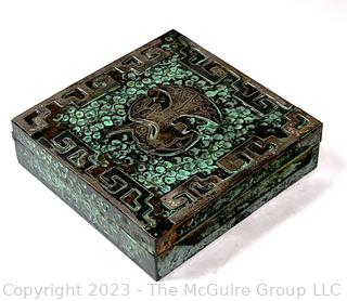 Graziella Laffi,  Peru Handmade Box ini Patented Bronze with Sterling Decoration. 