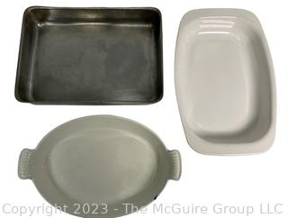 Three (3) Cooking Pans Including Le Creuset and Corningware