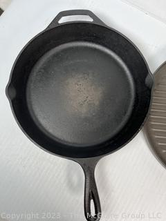 Three (3) Cast Iron Pans Including Lodge