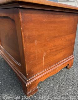 Lane Rock Maple Cedar Lined Hope Chest. Measures 46.5w x 19.5d x 20.5" height