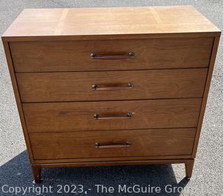 Mid Century Modern Four (4)  Drawer Dresser Chest.  19" x 33" x 36"