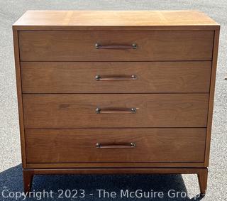 Mid Century Modern Four (4)  Drawer Dresser Chest.  19" x 33" x 36"