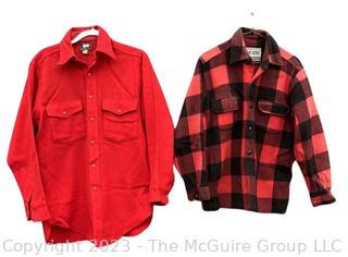 Two (2) Men's Vintage Flannel Shirts by Woolrich and Maine Guide