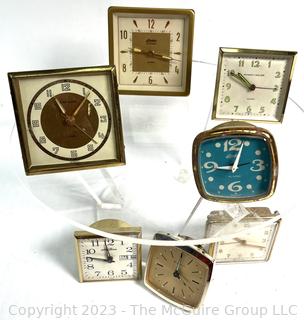 Seven (7) Windup Alarm Clocks